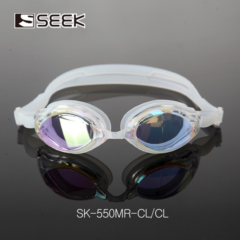 SEEK 프리미엄 성인용 미러코팅 물안경 SK-550 CL/CL
