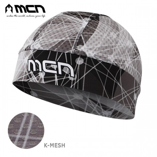 MCN K매쉬 스컬캡 그레이 자전거모자 헬멧이너캡