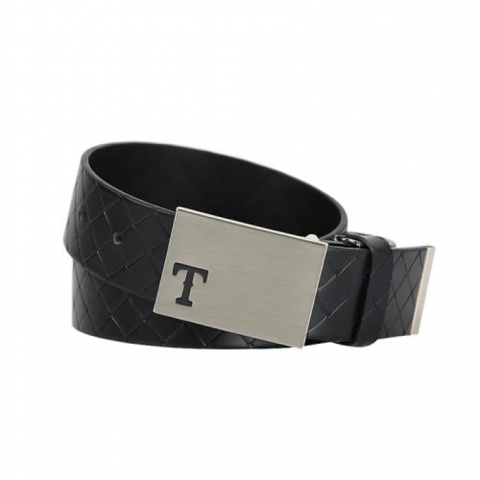 [MLB] 골프벨트 Texas Rangers Pattern Leather Golf Belt (Black)