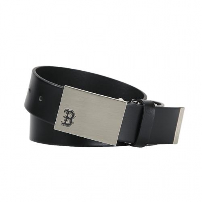 [MLB] 골프벨트 Boston Red Sox Solid Leather Golf Belt (Black)