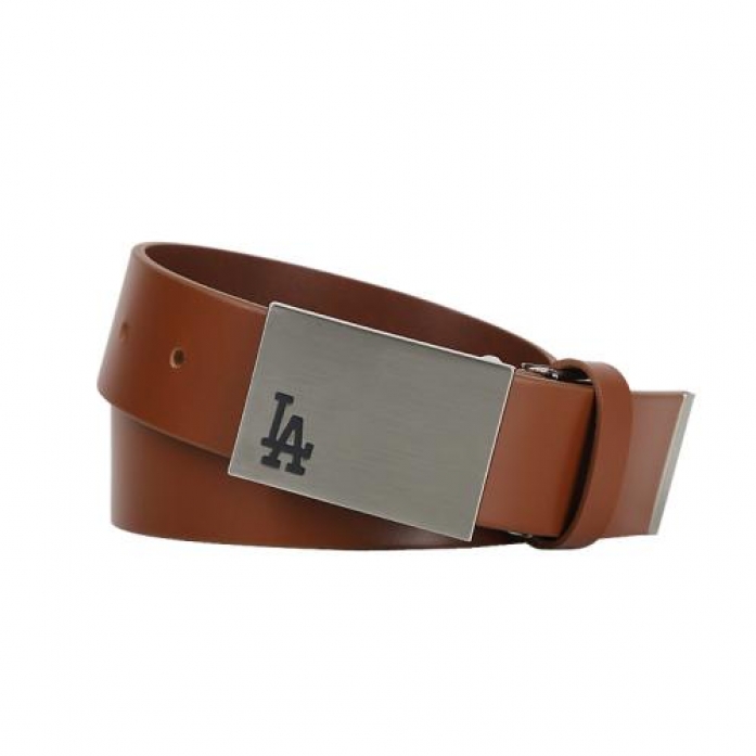 [MLB] 골프벨트 LA Dodgers Solid Leather Golf Belt (Tan)