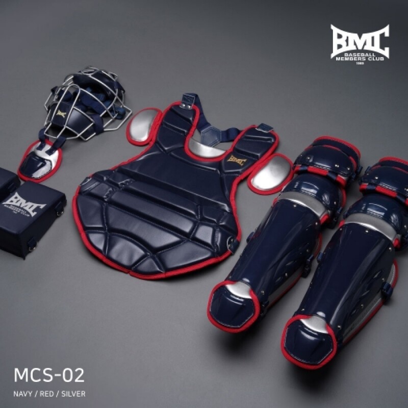 BMC 2024 프로 시리즈 MCS-02 포수장비세트 네이비/레드/실버